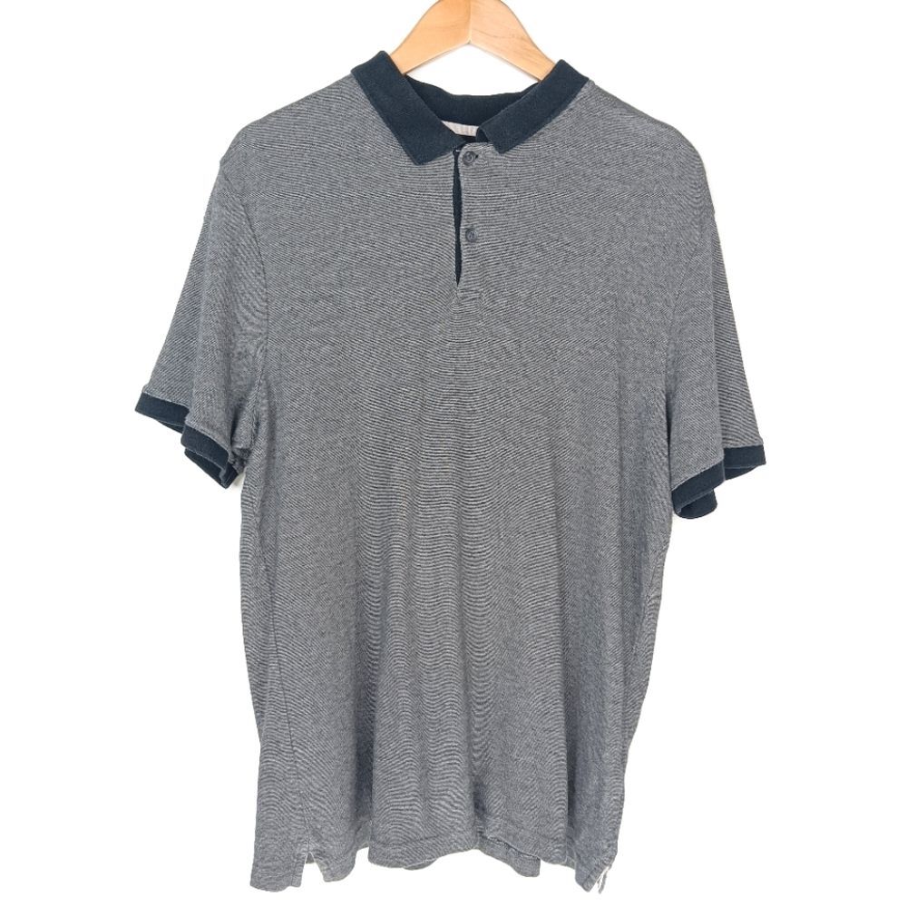 BANANA REPUBLIC Gray Black Men’s XL Short Sleeve Polo Shirt Casual Preppy Golf